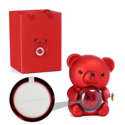 Romantic Bear Spinning Rose Reveal Gift Box