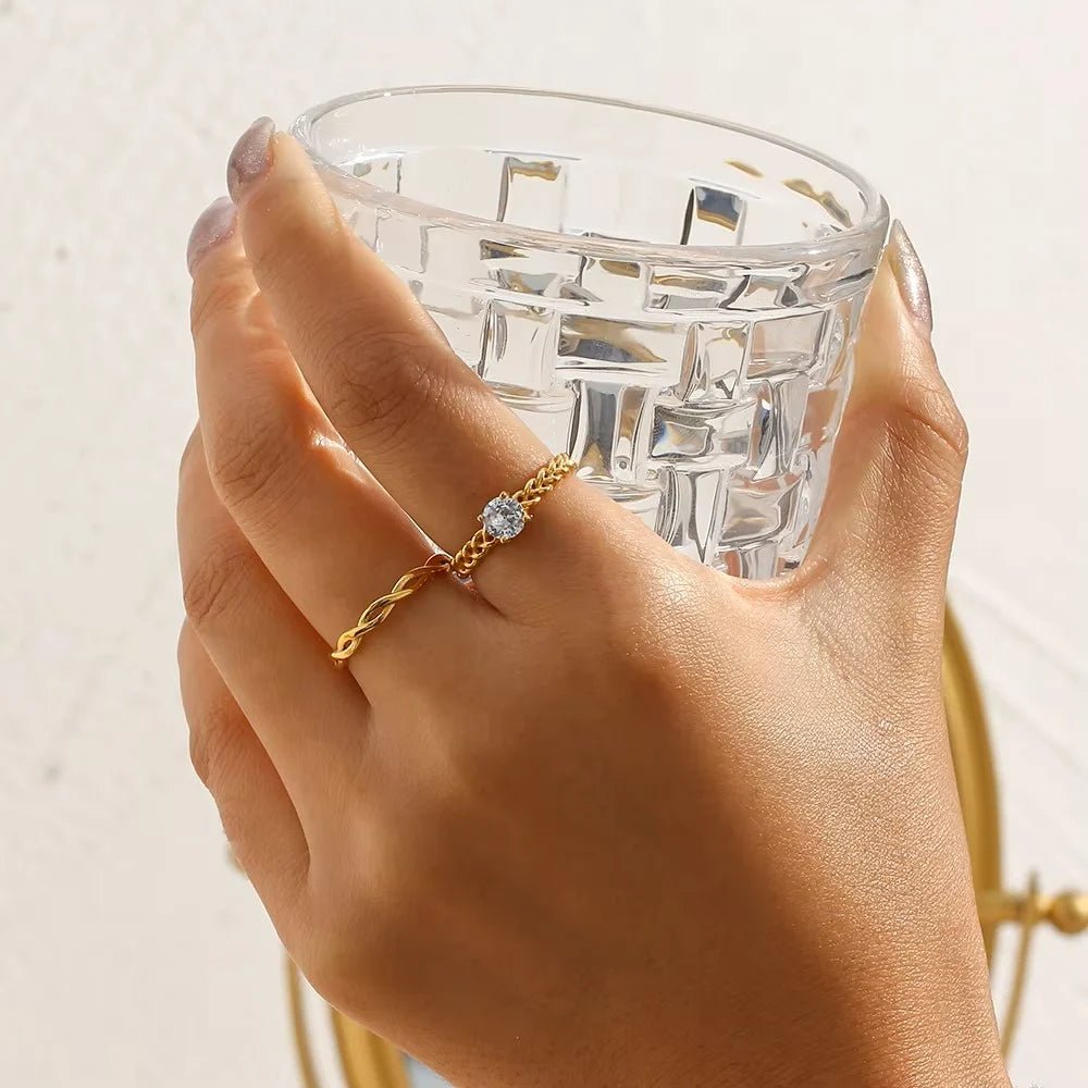 Golden Twist Ring