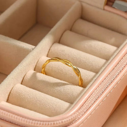 Golden Twist Ring