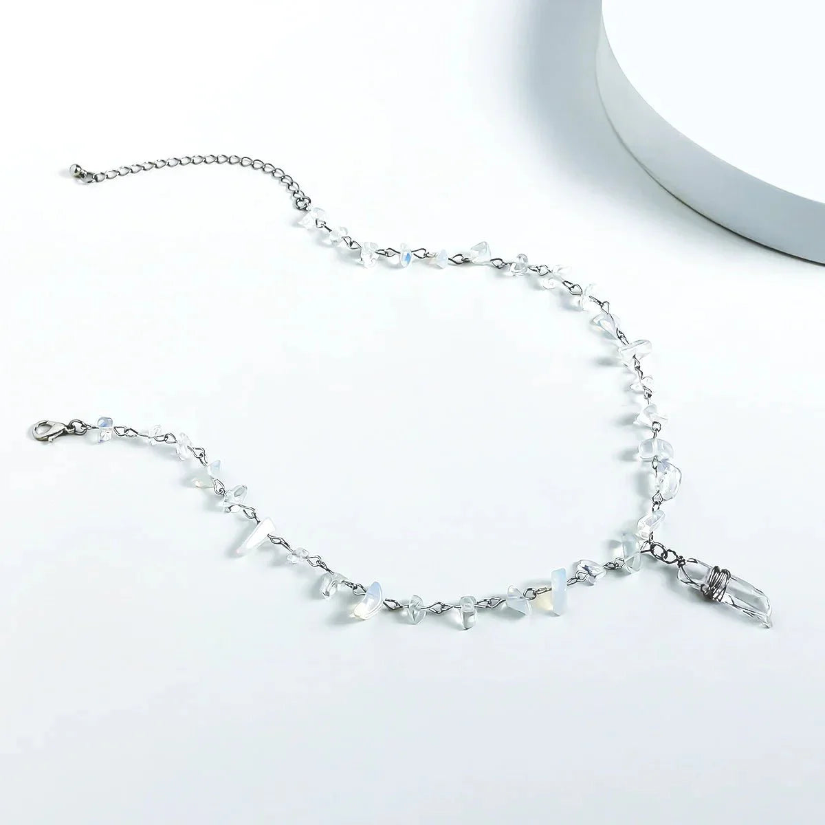 Ice Crystal Stone Choker Necklace