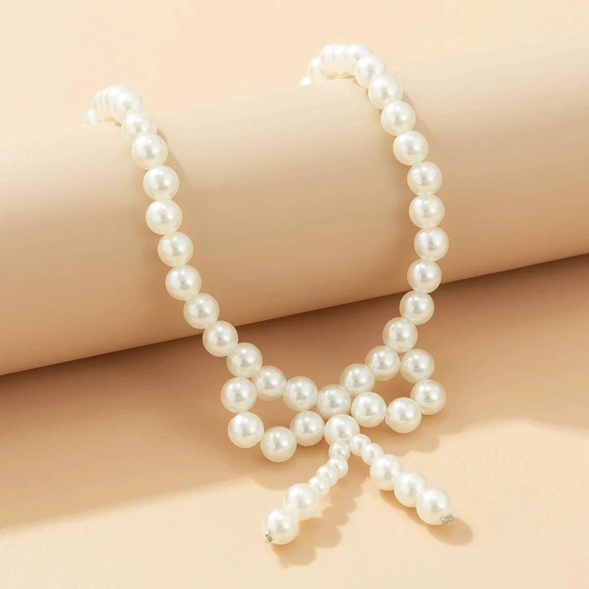 Iconic Dainty Pearl Bow Necklace
