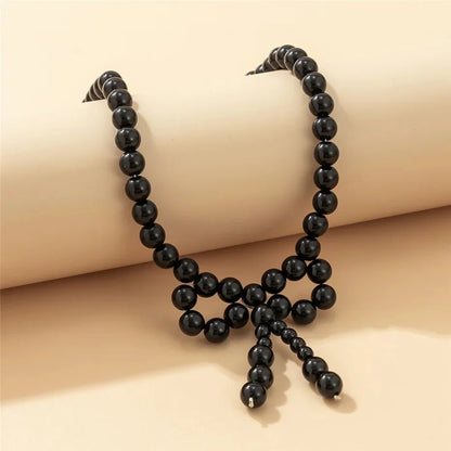 Iconic Dainty Pearl Bow Necklace