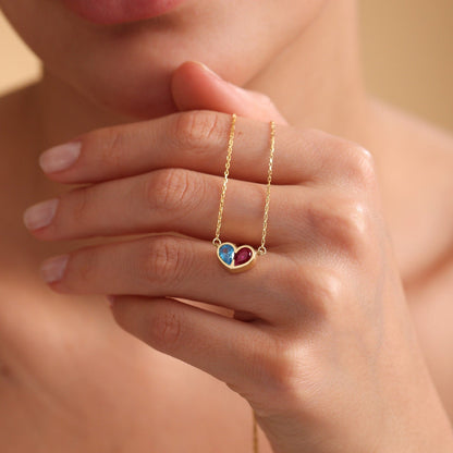 Forever Linked Birthstone Heart Necklace & Bracelet