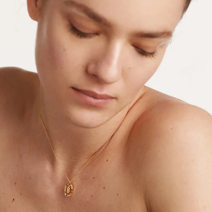 Moissanite Letter Ketting 925 Sterling Zilver