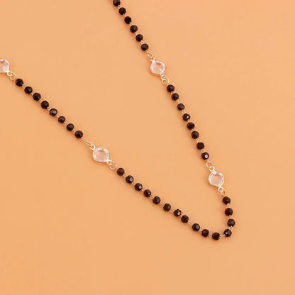 Layered Black Crystal Necklace