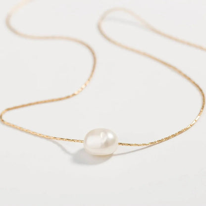 Layered Dainty Strung Pearls Necklace