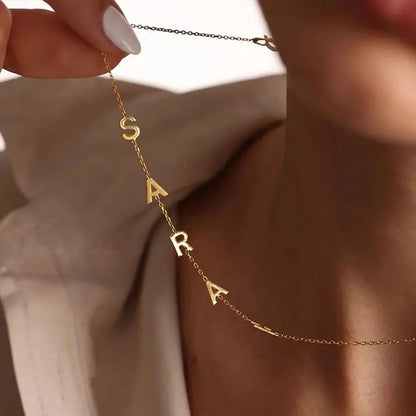 Personalized Off Center Letter Necklace