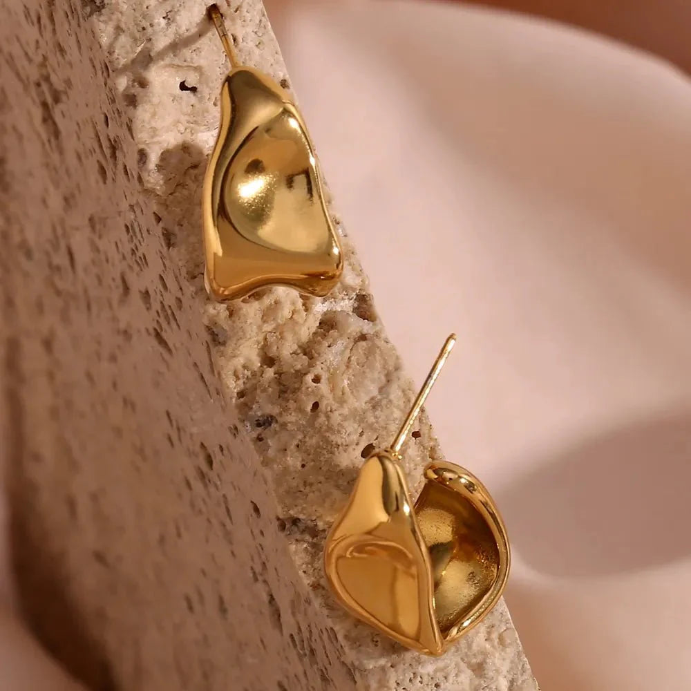 Melting Abstract Dainty Earrings