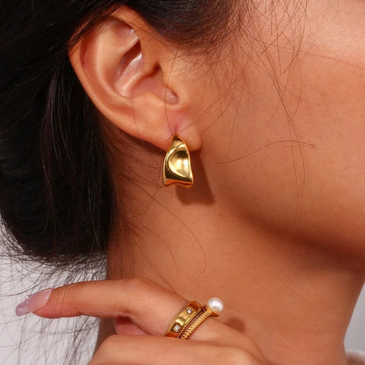 Melting Abstract Dainty Earrings