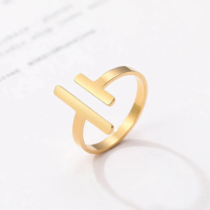 Minimal Adjustable Asymmetric Open Bar Ring