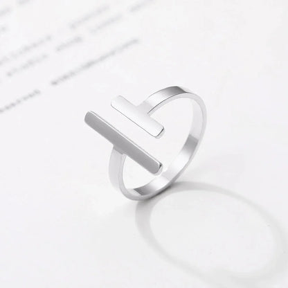 Minimal Adjustable Asymmetric Open Bar Ring