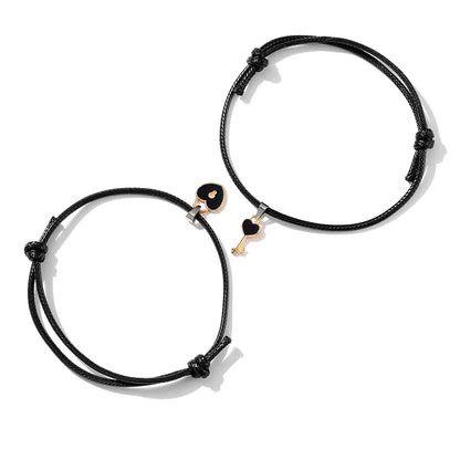 Minimal Lock & Key Couples Bracelets