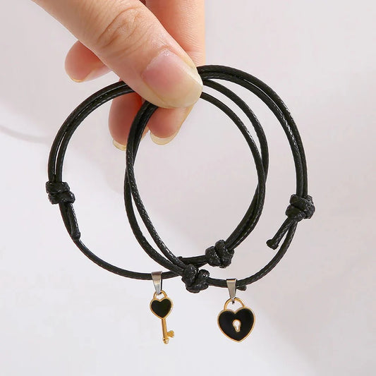 Minimal Lock & Key Couples Bracelets