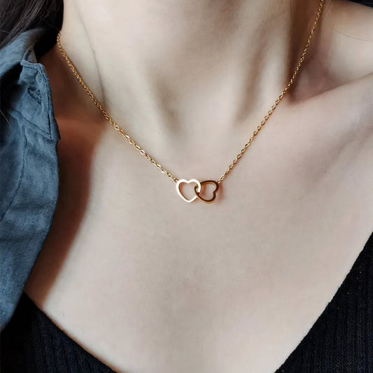 Minimal Love Lock Heart Necklace