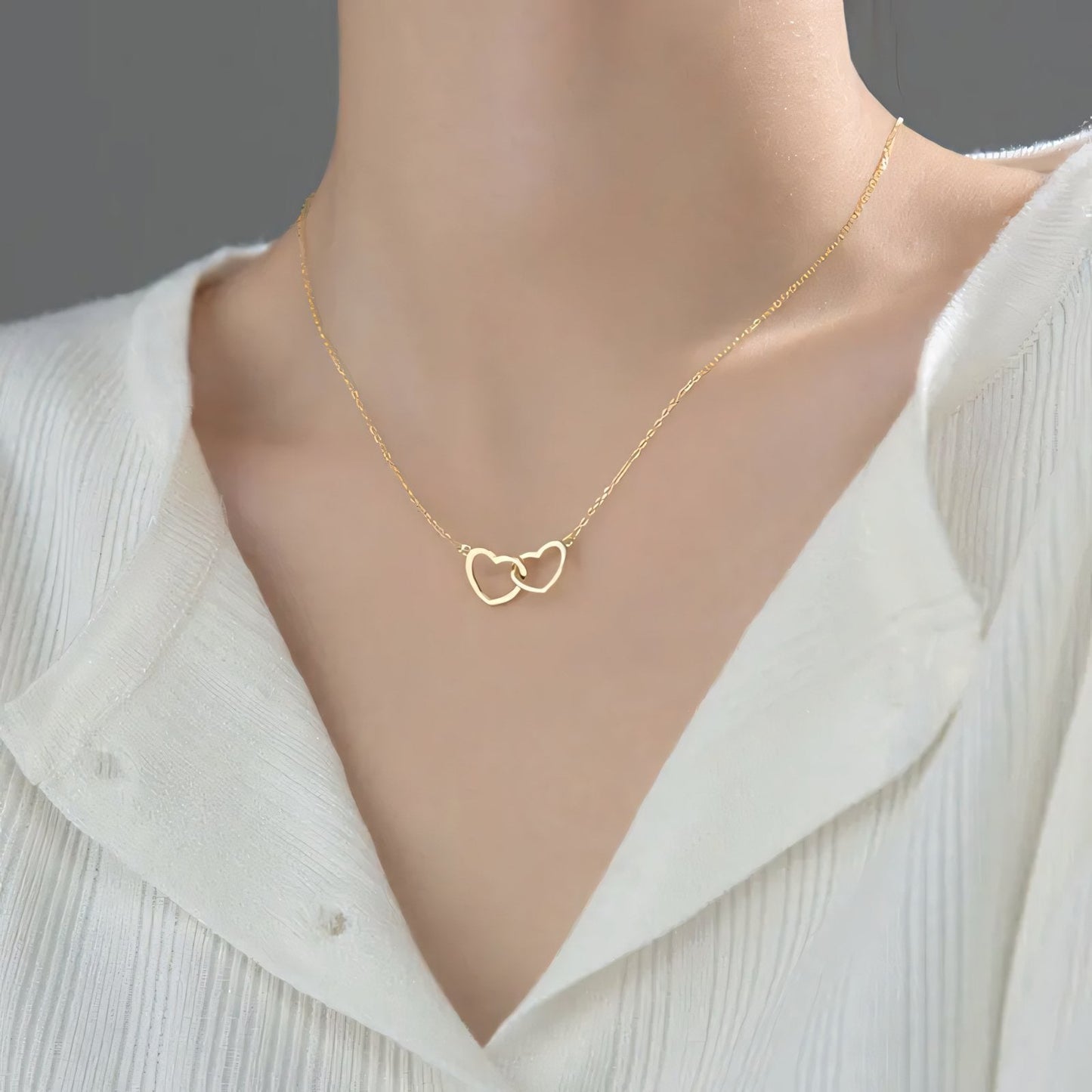 Minimal Love Lock Heart Necklace