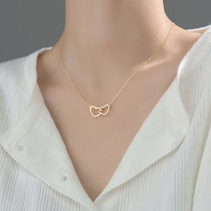 Minimal Love Lock Heart Necklace