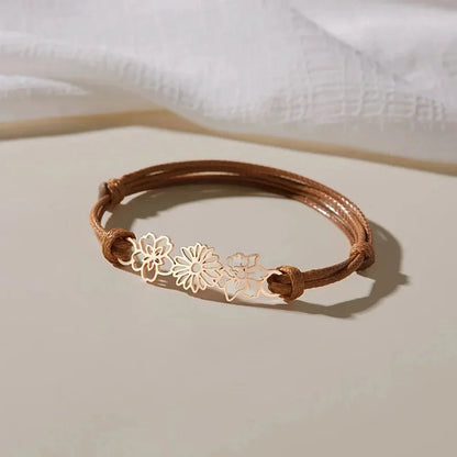 Personalized Birth Flower Bracelet