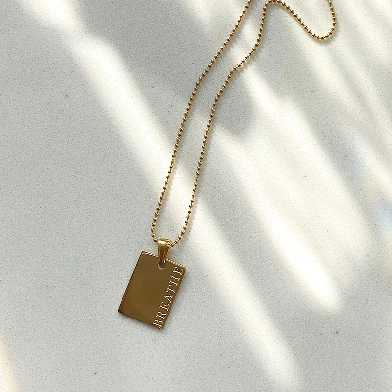 Positive Affirmation Engraved Necklaces