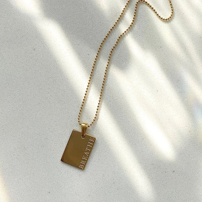 Positive Affirmation Engraved Necklaces