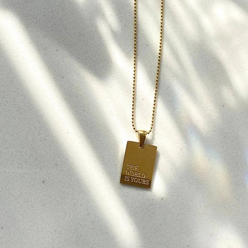 Positive Affirmation Engraved Necklaces