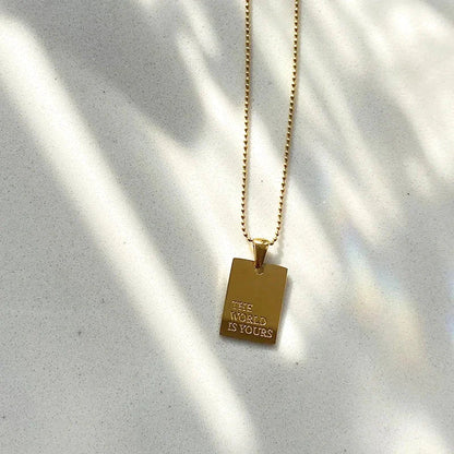 Positive Affirmation Engraved Necklaces