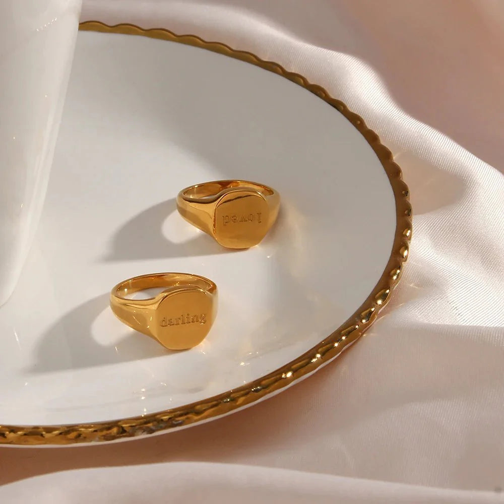 Positive Affirmation Engraved Rings