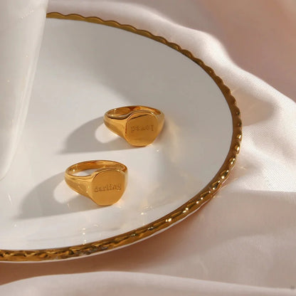 Positive Affirmation Engraved Rings