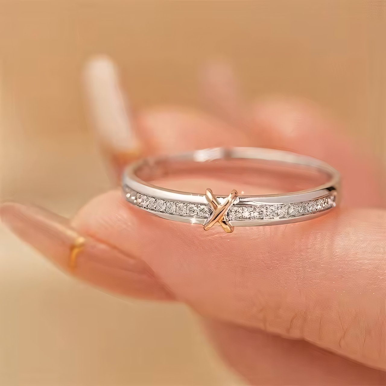 Romantic X Couples Rings
