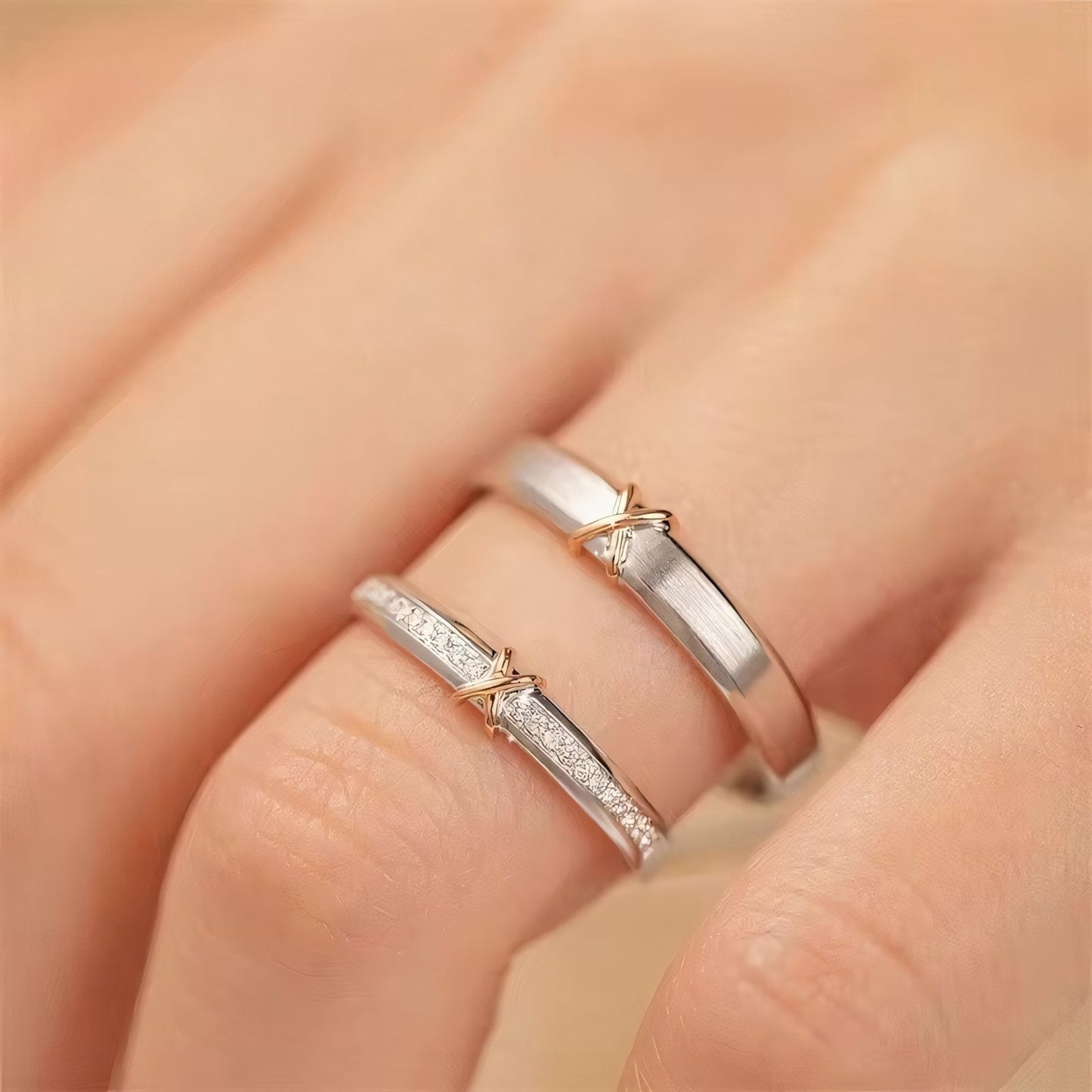 Romantic X Couples Rings