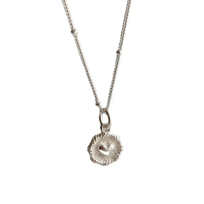 S925 Dainty Heart Coin Satellite Necklace