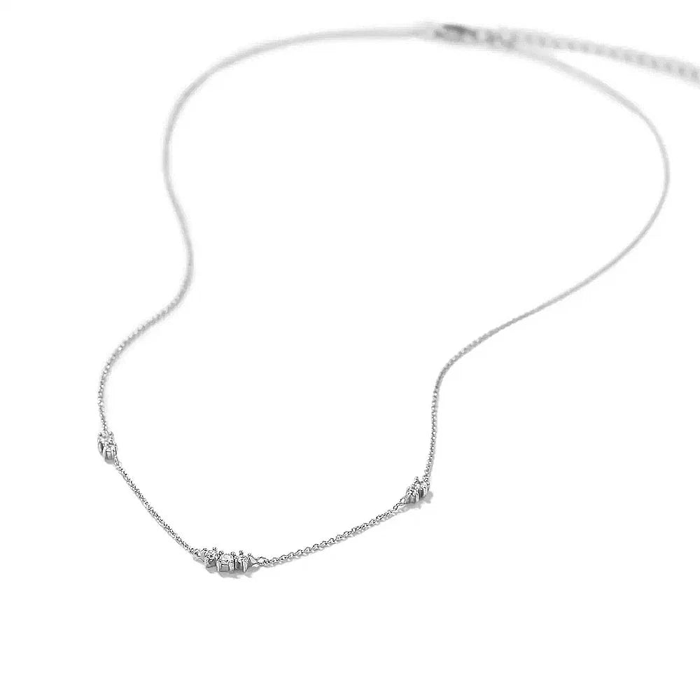 S925 Dainty Triple Zircon Necklace