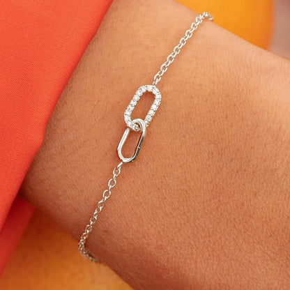 S925 Forever Linked Diamond Contrast Bracelet