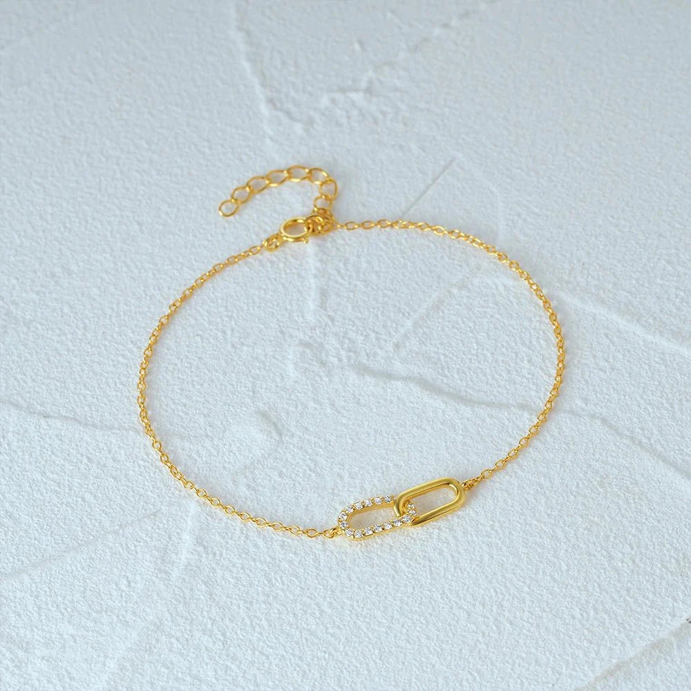 S925 Forever Linked Diamond Contrast Bracelet