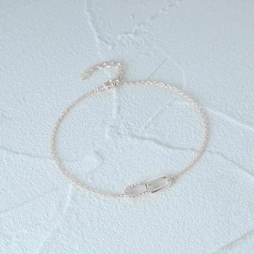 S925 Forever Linked Diamond Contrast Bracelet