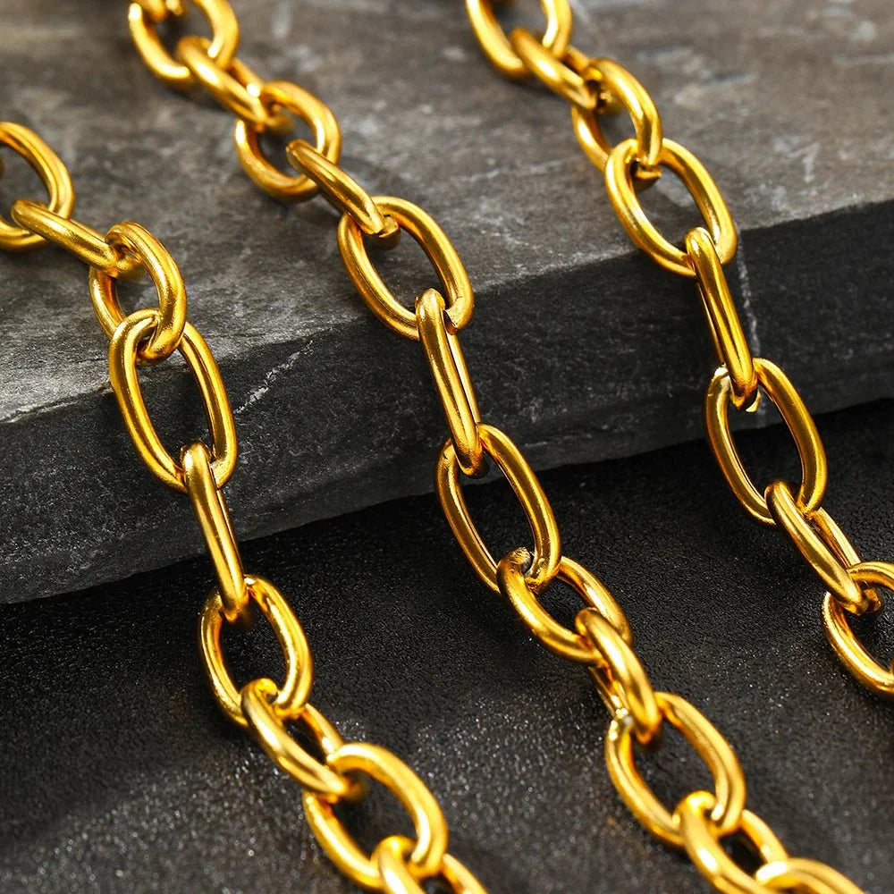 Simple Paperclip Necklace & Bracelet Set