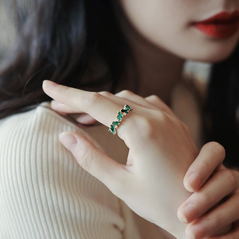 Staggering Baguette Crystal Rings
