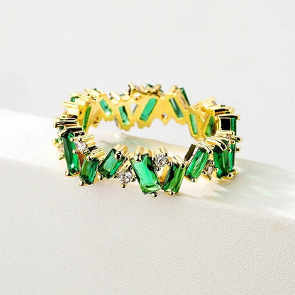 Staggering Baguette Crystal Rings