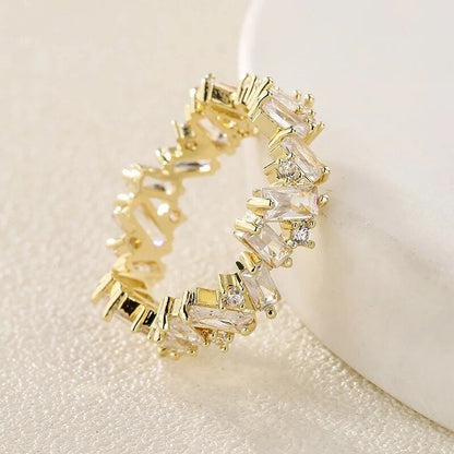 Staggering Baguette Crystal Rings