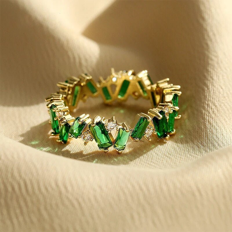 Staggering Baguette Crystal Rings