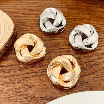 Statement Pretzel Spiral Twist Earrings