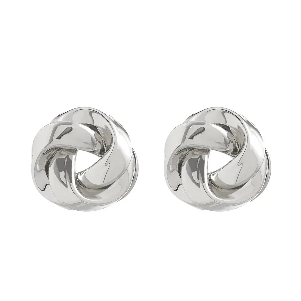 Statement Pretzel Spiral Twist Earrings