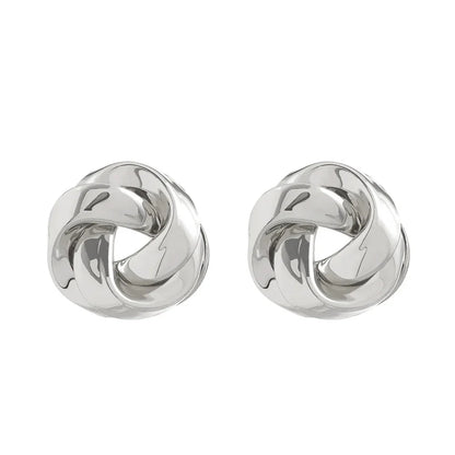 Statement Pretzel Spiral Twist Earrings