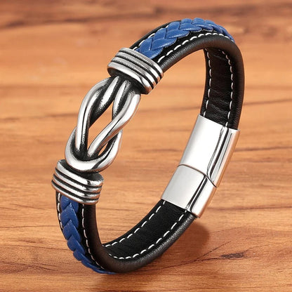 Unisex Eternal Love Knot Leather Bracelet