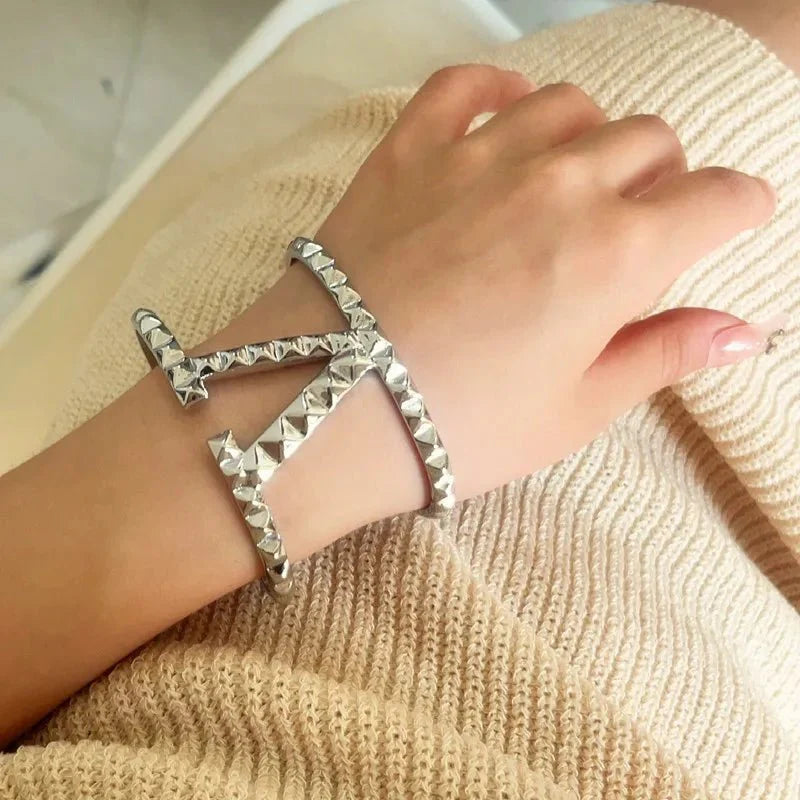 Wide Statement "V" Cuff Bracelet