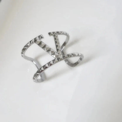 Wide Statement "V" Cuff Bracelet